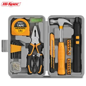 56pc 3.6V Cordless USB Electric Power Screwdriver & Home Hand Tool Kit Set and a Wall Hanging Kit for Rechargeable Portable DIY