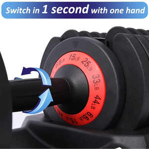 Ensemble d'haltères réglables de 20 kg, système de verrouillage à rotation rapide de 44 lb pour la musculation à domicile - Product Image 2