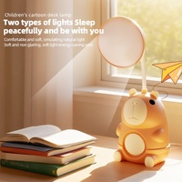 Nouvelle Lampe de Table Créative en Plastique USB à Basse Tension, Motif Capybara de Dessin Animé, Veilleuse pour Enfants, Cadeau pour Étudiants