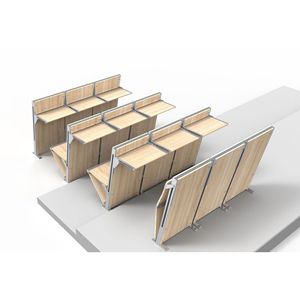 Conjunto de Mesas y Sillas Escolares de Aleación de Aluminio Desmontables para Aulas y Salas de Conferencias - Product Image 4