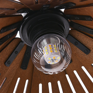 2025 thiết kế mới hiện đại Gỗ Đèn chùm óc chó chụp đèn Mặt dây chuyền đèn cho trang trí nội thất bắc âu trong nhà treo đèn - Product Image 2