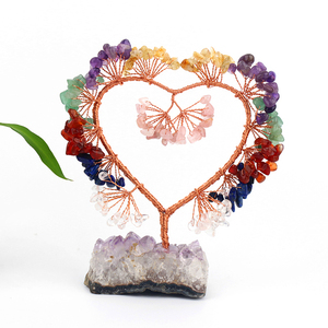 Wholesale Natural Healing Stone Heart-shaped Crystal <b>Tree</b> Gravel Gemstone Crystal Money <b>Tree</b> for Decoration - Product Image 5
