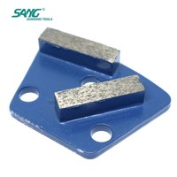 Segments de meulage diamantés à double barre à changement rapide trapézoïdal pour meuleuse ASL
