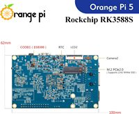 Orange PI 5 4 Go 8 Go 16 Go Rockchip RK3588S 8 cœurs 64 bits carte unique 2.4GHz fréquence 8K décodage vidéo carte Open Source