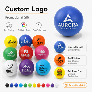 Custom Color Round PU Stress Ball Soft Foam Squeeze Ball for Stress Relief Anxiety Personalized <b>Desk</b> <b>Toy</b> Corporate Giveaway - Product Image 2