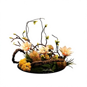 Arrangements floraux haut de gamme faits à la main pour tables de banquet, centres de table artificiels de grande et petite taille pour hôtels, nouveau style chinois pour stands. - Product Image 1