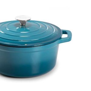 Four français en fonte personnalisable Pot à cocotte rond Revêtement émaillé pour soupe alimentaire/cuisson Couvercle en métal pour usage domestique - Product Image 4