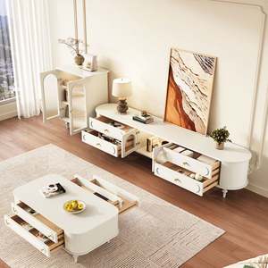 Modern Tv Console Table <b>Living</b> <b>Room</b> Furniture Luxury Tv Stand Tv <b>Cabinet</b> <b>for</b> Bedroom Unfinished Teak <b>Wood</b> Furniture - Product Image 3