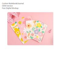 Cahier Kawaii Flower Design-Couverture souple et garantie de remboursement | Cahier de couture de fil