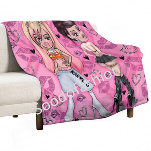 Manta personalizada de dibujos animados <span class=keywords><strong>Karol</strong></span> <span class=keywords><strong>G</strong></span> Bichota, sublimación de San Valentín, manta de franela supersuave, 4 estaciones, 150*<span class=keywords><strong>200</strong></span> cm, mantas - Product Image 3