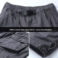 Shorts mi-longs pour hommes, motif uni, fermeture éclair, coupe ample, multi-poches, shorts décontractés, shorts de plage, shorts cargo pour hommes, shorts de sport