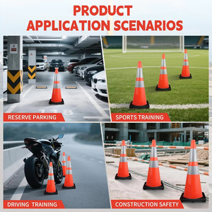 סיטונאי pvc כתום תנועה רעיוני כביש חרוט בטיחות חירום בטיחות תנועה בכביש - Product Image 4