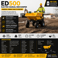 Mini-dumper Grace Euro 5 certifié CE, à commande facile, pour travaux intérieurs, neuf, en promotion, livraison gratuite, côté gauche