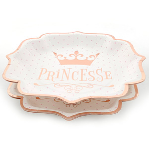 <b>Disposable</b> paper <b>plates</b>, Hanlin Crown Holiday Theme Party Supplies, 7-inch and 9-inch paper cups and <b>plates</b>, cross-border - Product Image 2