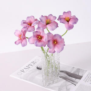 D106 <span class=keywords><strong>Blanco</strong></span> Amarillo Seda artificial Flores de tulipán abiertas Decoración de la boda Flor artificial Tulipán - Product Image 2