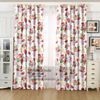 Rideaux occultants de luxe imprimés en gros pour fenêtres, motif floral