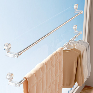 Suction Cup Telescopic Clothes Drying Rod Single Bar For Window Balcony Quilt Drying No Drilling Required - Product Image 3