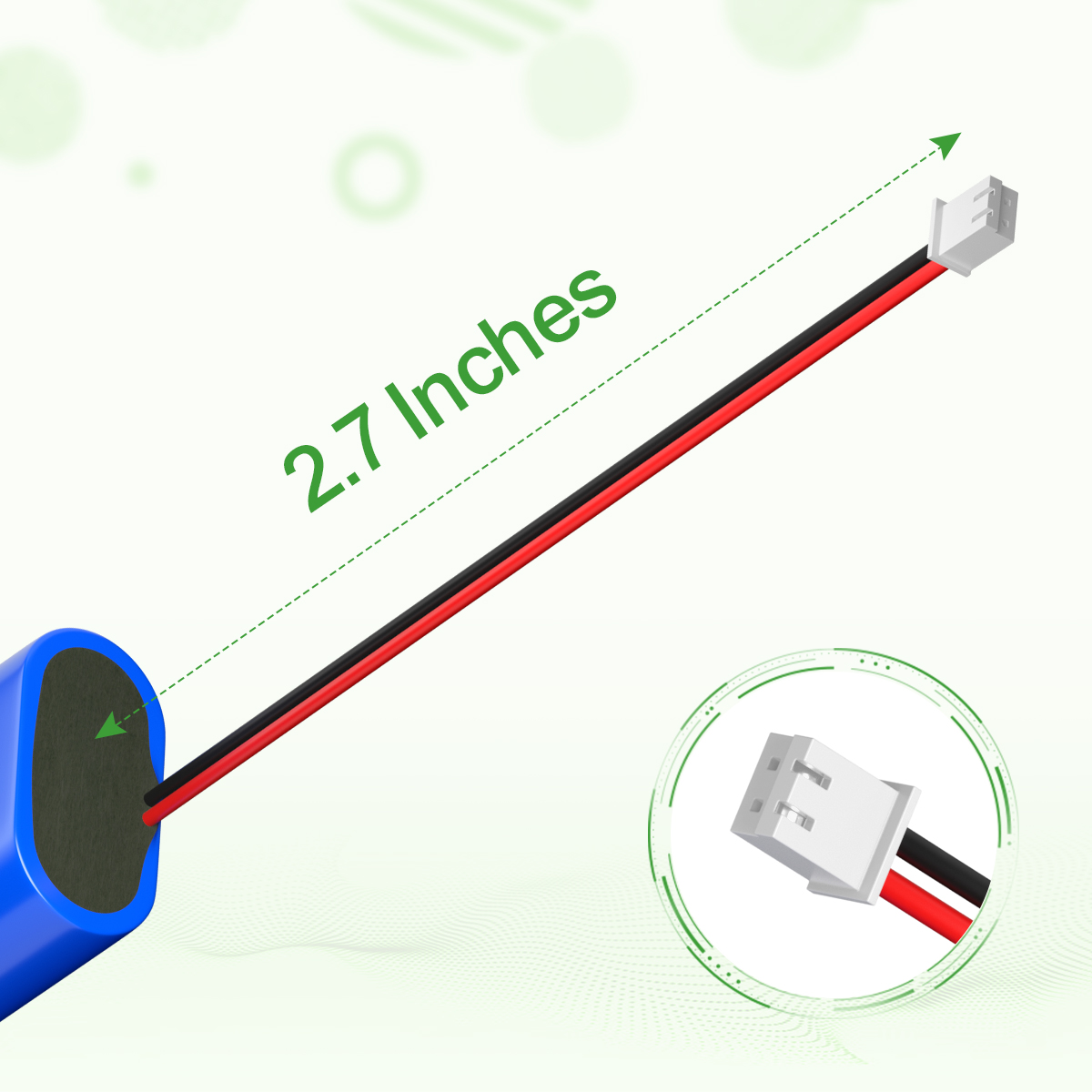 Batteria Ricaricabile 18650 3,7V 5000mAh Con Connettore PH2.0/2P – 11,1Wh, Per Dispositivi Elettronici, Giocattoli, Luci E Arduino, Duratura E Affidabile