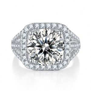 Classic Luxury With 5.0CT D White <b>Moissanite</b> <b>Ring</b> for Women - Product Image 1