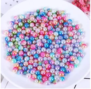 Glass Loose Pearls 6mm 8mm 10mm Glossy Craft Beads Spacers DIY