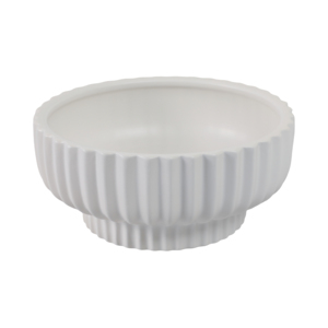 Ciotola con piedistallo scanalato per decorazione tavolino da caffè, complemento d'arredo moderno per la casa, centrotavola per bancone cucina - Product Image 3