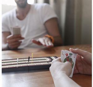 Tùy Chỉnh Bằng Gỗ <span class=keywords><strong>Cribbage</strong></span> Hội Đồng Quản Trị Trò Chơi Thiết Lập Có Thể Gập Lại 3-Theo Dõi Thủ Công Với Từ Tính 9 Kim Loại Peg Xách Tay Gia Đình Du Lịch - Product Image 6