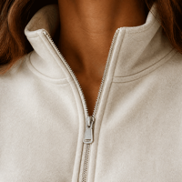 Conjuntos de sudaderas personalizadas con cremallera de un cuarto, de forro polar cepillado de alto gramaje, con cuello alto y media cremallera, para mujer
