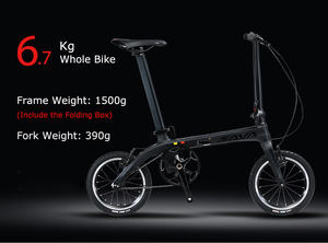 Bicicleta Plegable <span class=keywords><strong>SAVA</strong></span> Z1 de 20 Pulgadas con Cuadro de Fibra de Carbono, Mini Bicicleta Urbana Ligera de Carbono, 9 Velocidades - Product Image 5