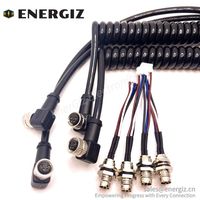 Benutzer definierte ein codiertes flaches m8 4-poliges Panel-Mount-Stecker auf jst m8 Sensor-Verbindungs kabel zum Verkauf