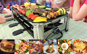 Grande Plaque de Cuisson Électrique <span class=keywords><strong>Raclette</strong></span> 8 Personnes avec Plaque Antiadhésive Réversible, Gril de Table d'Intérieur pour Fêtes, Idéal pour la Maison et l'Hôtel - Product Image 3