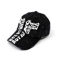 Casquette de baseball vintage sportive pour hommes et femmes, noire, effet délavé, 3D Puff, snapback, streetwear, grunge, réglable, 100% coton, NewStyleCap