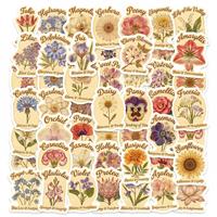 50pcs Plant Series Sticker For Pvc Waterproof Sticker Car Mobile Phone Laptop Notebook Water Bottle Stickers