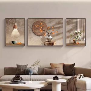Arte Mural Tríptico Moderno y Minimalista de Lujo, Decoración de Pared de Estilo Moderno para Sala de Estar u Oficina, Pintura Decorativa de <span class=keywords><strong>Paisaje</strong></span> - Product Image 3