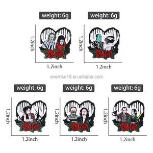 Broche de Metal gótico de novia Zombie, Pin de hierro fundido para bolsas de ropa para Halloween, Navidad, Pascua, graduación con tema de hadas - Product Image 5