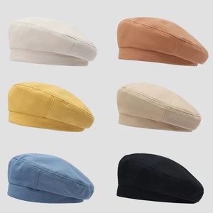 Boina de Estilo Británico Retro para Mujer, Color Sólido, Simple, a la Moda, Protección Solar, Delgada, Transpirable, Sombrero de Verano - Product Image 5