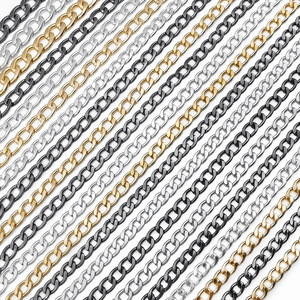 Chaîne en aluminium de remplacement pour accessoires de sac DIY, options de couleurs or, argent, bronze. - Product Image 3