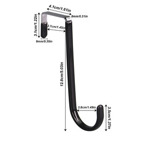 Crochet de porte en forme de Z, idéal pour suspendre vêtements, serviettes, chapeaux et manteaux dans le salon, la chambre ou la cuisine. - Product Image 1