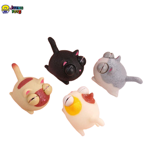 JITENG Kedi Hayvan Peluş Oyuncaklar Gözleri Çıkıyor Sevimli Gözler Dönen Kedi Stres Giderici Oyuncak Deşarj Oyuncakları Sıkma Topu - Product Image 6