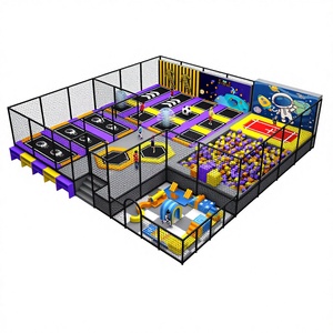 Structure de jeu intérieure personnalisé<span class=keywords><strong>e</strong></span> en gros, plusieurs styles, thème coloré, grand parc de trampolines avec toboggan et piscine à balles - Product Image 3