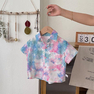 Chemise à manches courtes pour garçons 2026 – Nouvelle collection é<span class=keywords><strong>t</strong></span>é – <span class=keywords><strong>T</strong></span>-<span class=keywords><strong>shirt</strong></span> tie-dye tendance pour bébés garçons – Hauts élégants pour bébés garçons - Product Image 2