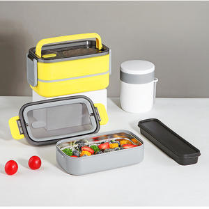 กล่องข้าวสแตนเลส 304 แบบพกพา รุ่น Syh711 สองชั้น สำหรับนักเรียน เด็กๆ ไปโรงเรียน ปิกนิก ขายส่ง - Product Image 2