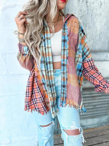 Boho Chic Summer Patchwork Plaid <strong>Overshirt</strong> <strong>Women</strong> - Product Image 3