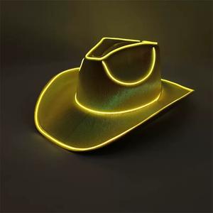 Sombrero Vaquero Acrílico para Adolescentes con Luces <span class=keywords><strong>LED</strong></span> de Siete Colores, Diseño de Perlas, para Cumpleaños, Bodas, Carnavales y Celebraciones - Product Image 5