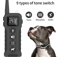 Collier de dressage pour chien rechargeable, étanche IP65, anti-poussière, en TPU réfléchissant, réglable, avec télécommande électrique, vibration statique