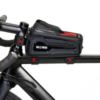 Sac de téléphone portable WILD MAN M20 MTB, sac de vélo de route, tube supérieur, sac de vélo et boîte