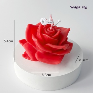 Handmade Rose Shape Scented <b>Candle</b> Natural Soy Wax Flower <b>Candle</b> For <b>Wedding</b> <b>Gift</b> Home Decor - Product Image 5
