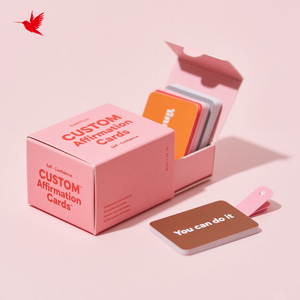 Cartes à jouer personnalisées avec logo en papier écologique Inspirational Mindfulness Deck <span class=keywords><strong>Jeu</strong></span> d'affirmation <span class=keywords><strong>de</strong></span> santé mentale imprimé personnalisé - Product Image 1