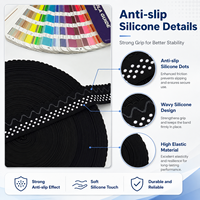 Bande élastique en silicone antidérapante de couleur personnalisée avec motif ondulé