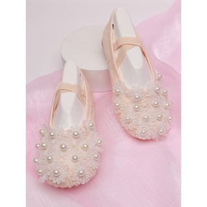 Lovely Princess Cat Claw Bailarina China Ejercicio Zapatos de baile para niñas Zapato de Ballet de suela blanda para niños - Product Image 2
