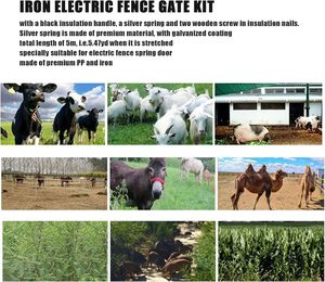 Fence Gate Kit Agricultural Fencing Plastic 5 Meters Animal <b>Spring</b> Hardware <b>Door</b> Accessory Handle Insulated Nail L1 Plastic Post - Product Image 5